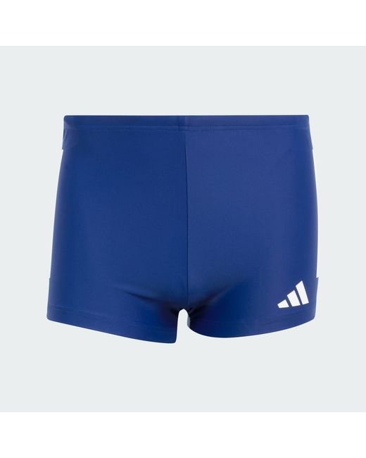 Adidas Originals Blue 3-Stripes Swim Boxers 2-Inch for men
