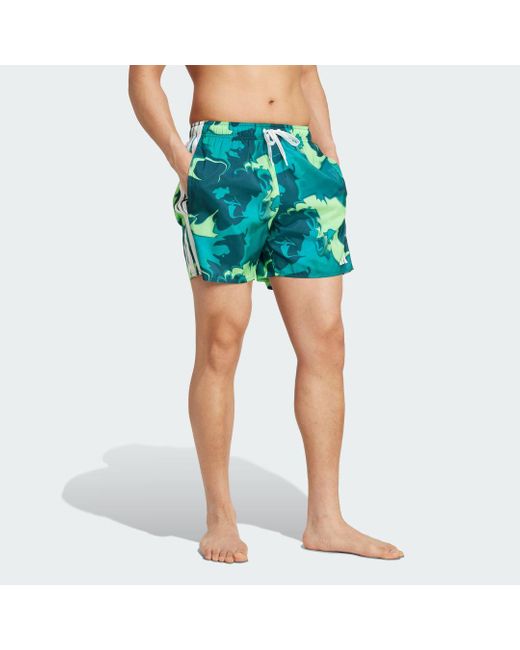 Pantaloncini Da Bagno Tie-Dye Da 5 Pollici di Adidas in Blue da Uomo