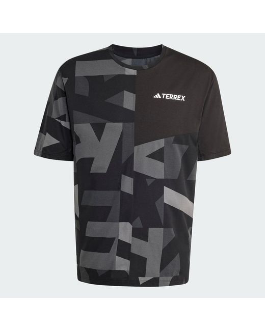 Adidas Black Terrex Multi Climacool Printed T-Shirt for men