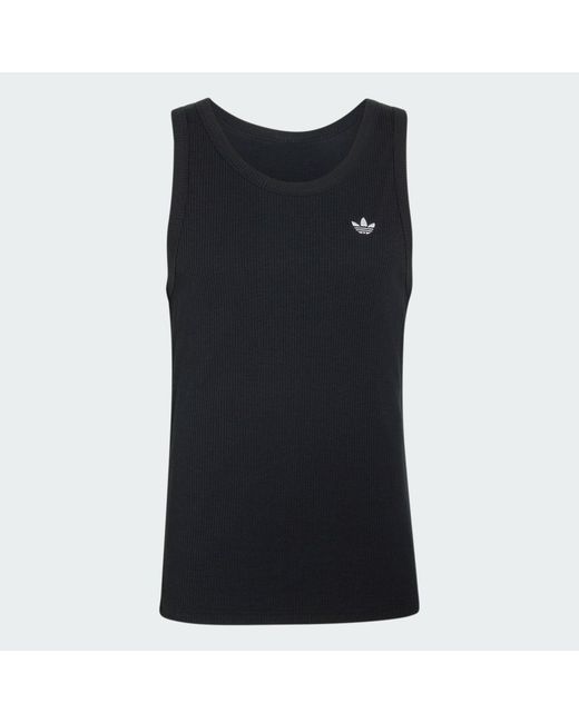 Adidas Black Trefoil Essentials Tank Top for men