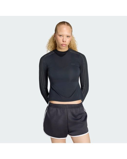 Adidas Blue Originals By Jennie Sheer Long Sleeve Tee