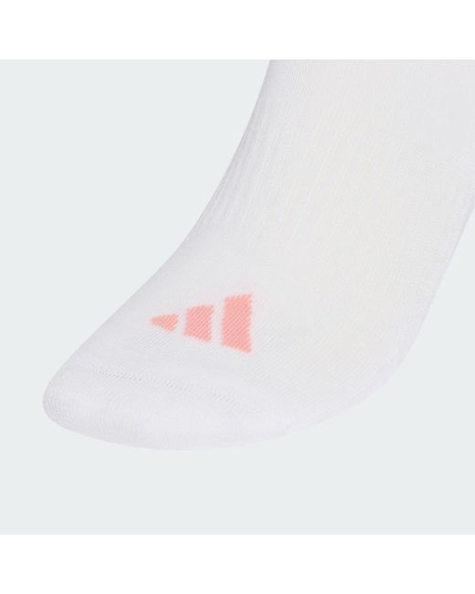 Adidas White 3-Stripes Cushioned Crew Socks 3 Pair Pack