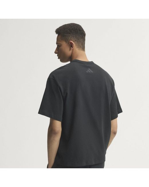 Adidas Black Soft Lux Graphic T-Shirt for men