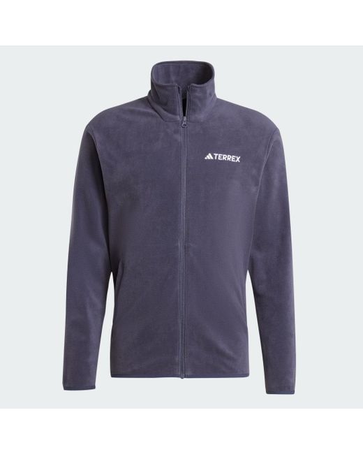 Giacca Multi Essentials Full-Zip Fleece di Adidas in Blue da Uomo