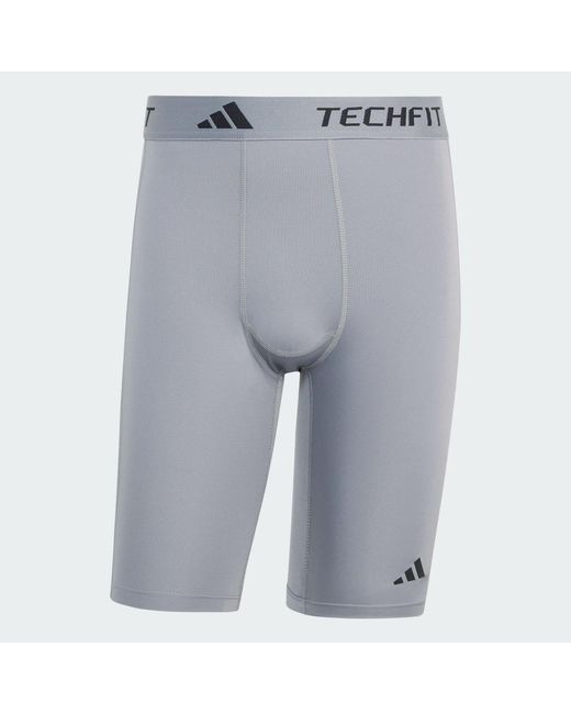 Adidas Blue Techfit Compression Training Short Tights for men
