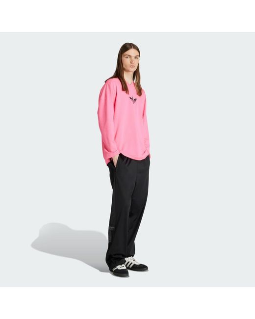 Adidas Pink Adicolor Mesh Long Sleeve for men