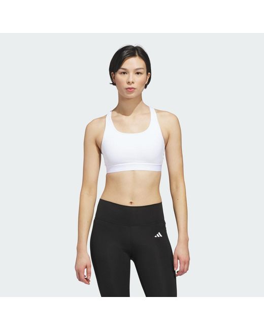 Adidas Black Techfit Medium-Support Bra