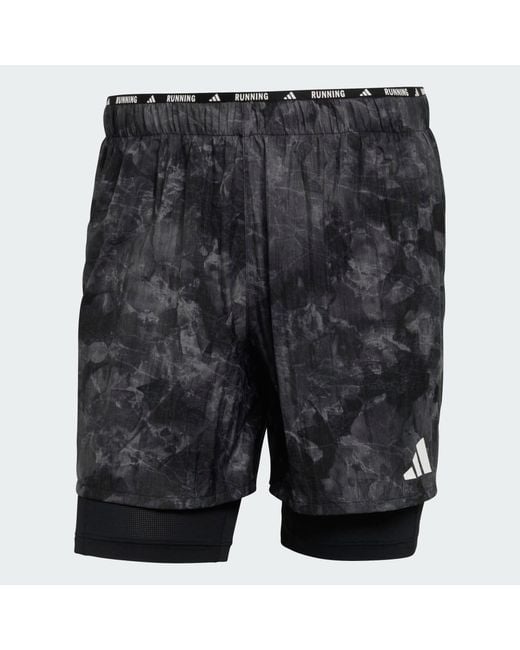 Adidas Blue Adi365 Spray Dye 2In1 Shorts for men