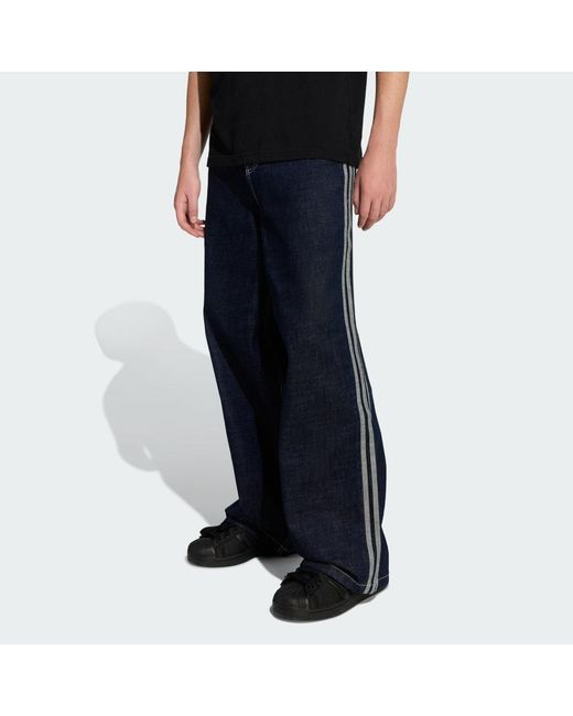 Adidas Black 90S Alternative Sport Wide Leg Skater Jean for men