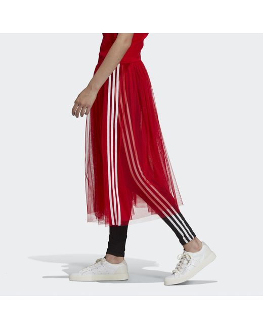 Falda Tulle adidas de color Rojo | Lyst