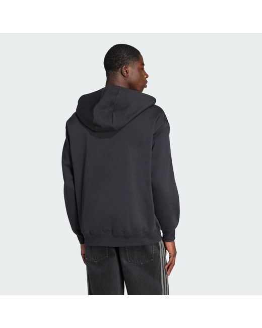 Chaqueta Holgada Con Capucha Adicolor Adidas de hombre de color Black