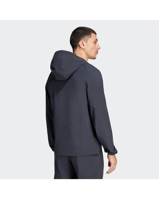 Adidas Blue Newcastle United Fc Tiro Travel Full Zip Windbreaker for men