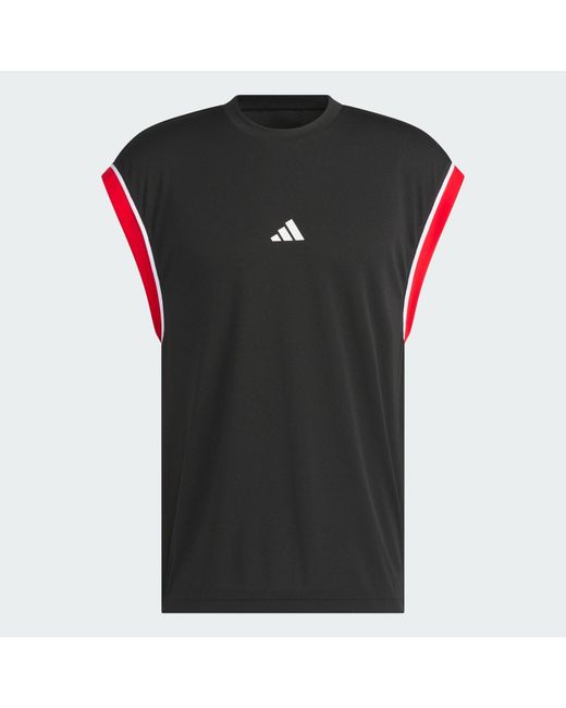 Adidas Black Basketball All-World Sleeveless Tank Top for men