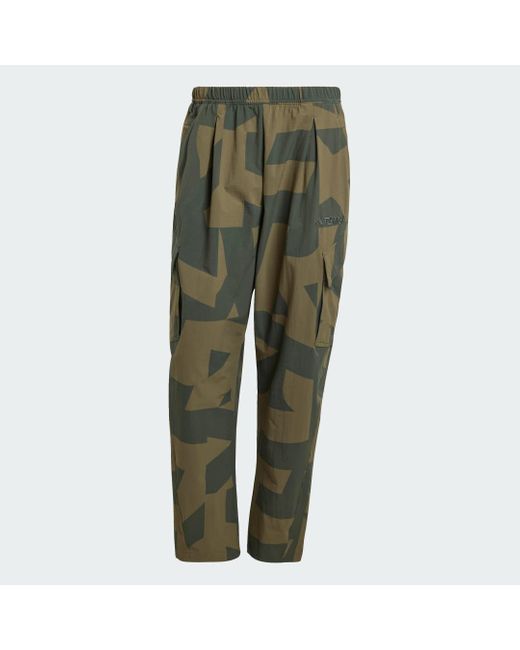 Adidas Green Terrex Xploric Cargo Joggers Printed for men
