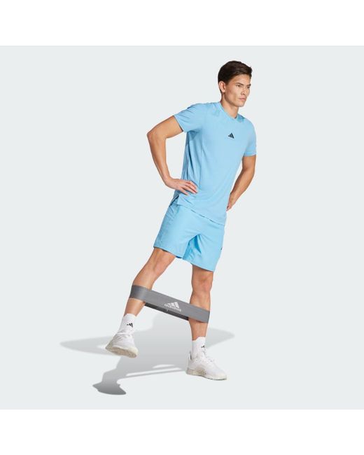 Adidas Blue Train Essentials Woven Training Shorts for men