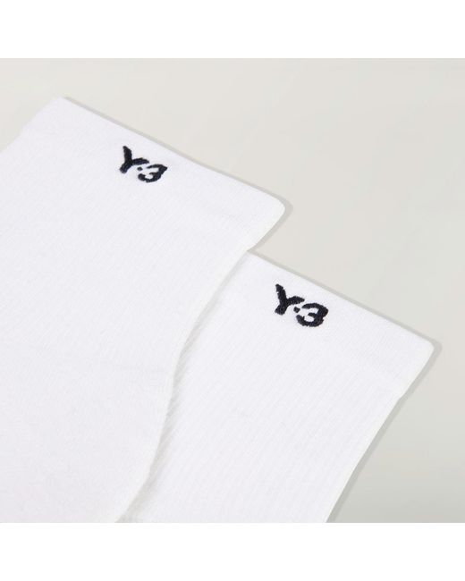 Adidas White Y-3 Classic Low Socks