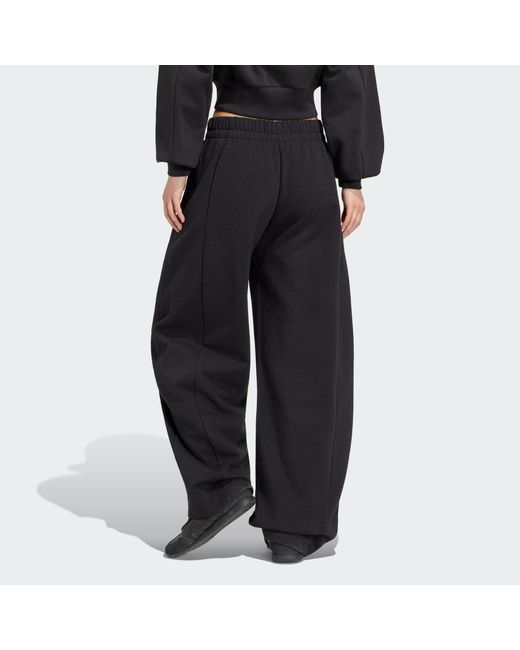 Adidas Black Essentials Contemporary Fleece Barrel Joggers