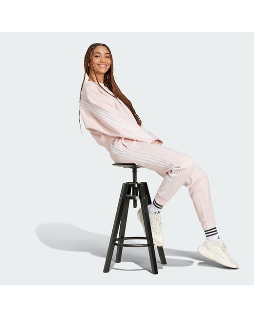 Adidas Pink Future Icons 3-Stripes Regular Joggers