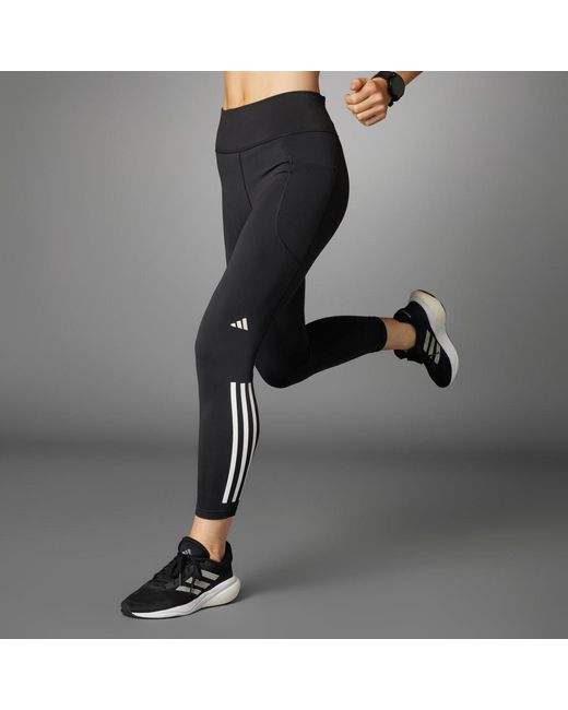Adidas Gray Dailyrun 3-stripes 7/8 Leggings