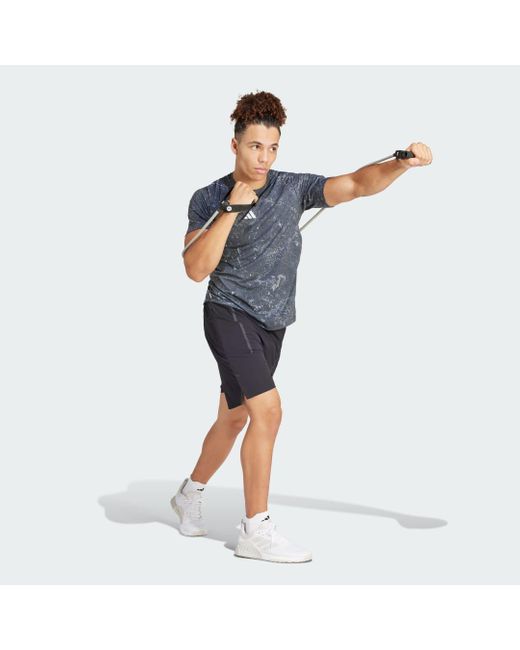 T-shirt Power Workout di Adidas in Blue da Uomo