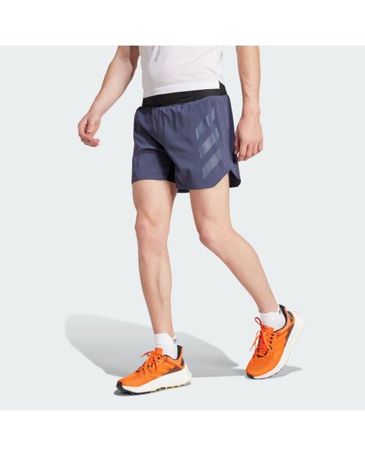 Adidas Blue Terrex Agravic Trail Running Shorts for men