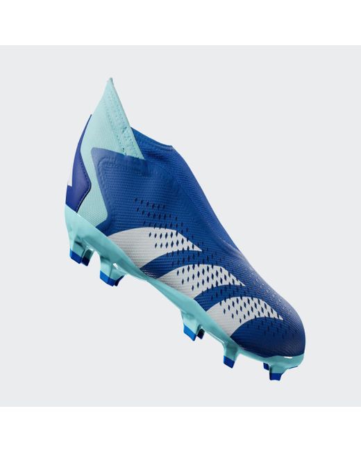 Scarpe da calcio Predator Accuracy.3 Laceless Firm Ground di Adidas in Blue da Uomo
