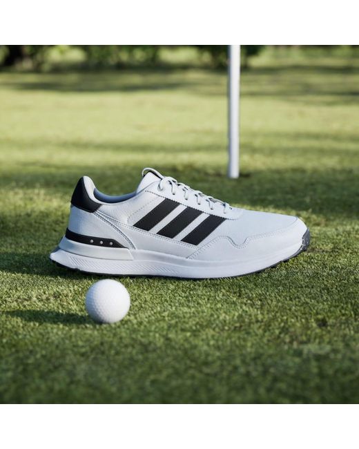 Adidas White S2G 26 Leather Spikeless Golf Shoes for men