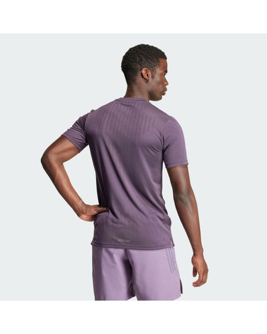 T-shirt HIIT Airchill Workout di Adidas in Purple da Uomo