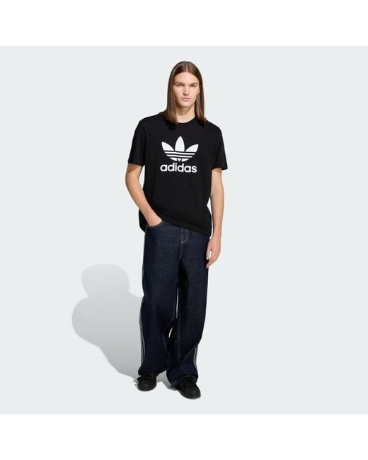 Adidas Black 90S Alternative Sport Wide Leg Skater Jean for men