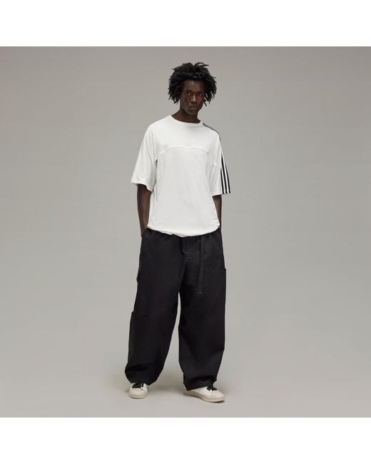 Adidas Black Y-3 Vented Cargo Tracksuit Bottoms for men