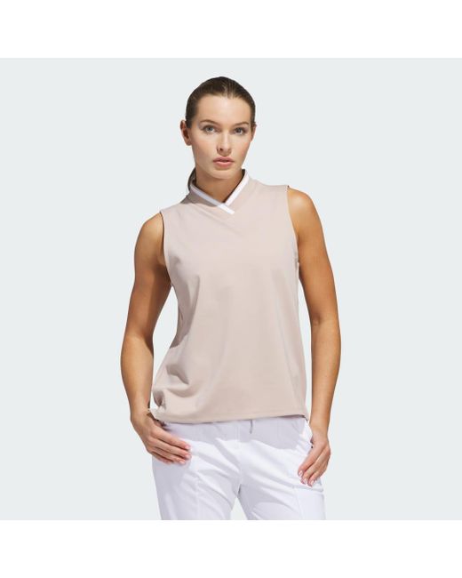 Polo Sin Mangas Go-To Adidas de color White