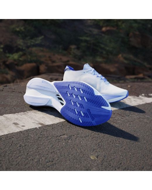 Adidas Blue Adizero Boston 12 Shoes