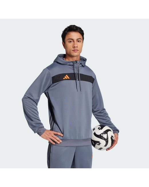 Adidas Blue Tiro 25 Essentials Sweat Hoodie for men