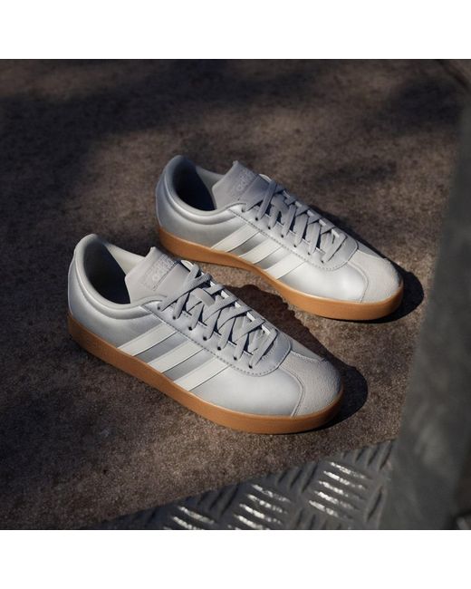 Adidas White Vl Court Base Shoes
