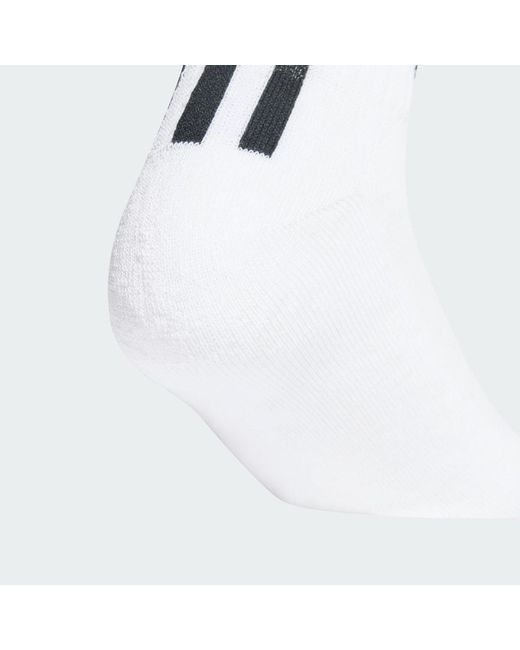 Adidas Black 3 Stripes 03 Quarter Socks 2 Pairs