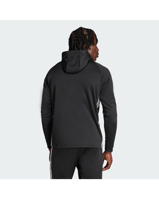 Adidas Black Tiro 25 Essentials Winterized Training Top for men