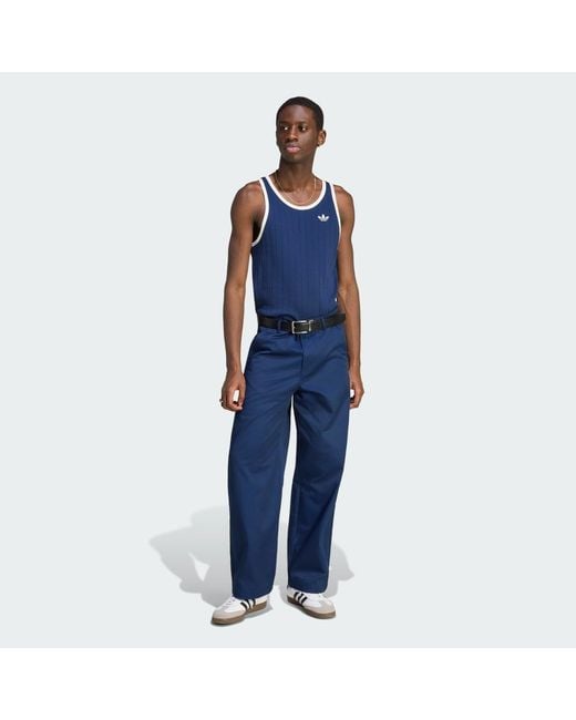 Adidas Originals Blue Drop Needle Tank Top for men