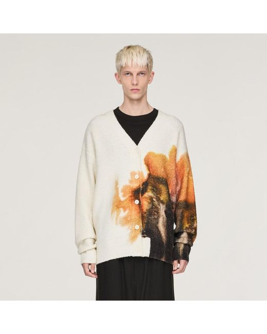 Adidas Natural Y-3 Graphic Knit Cardigan