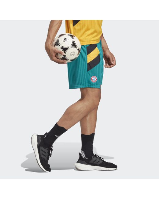 Adidas Blue Fc Bayern Icon Shorts for men