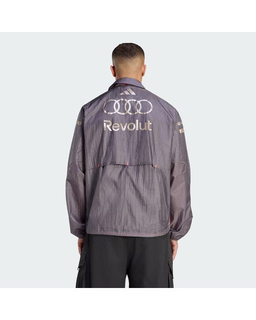 Adidas Purple Audi Revolut F1 Team Driver Paddock Jacket for men