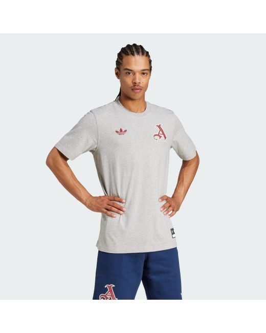 Adidas White Arsenal Varsity Pack T-Shirt for men