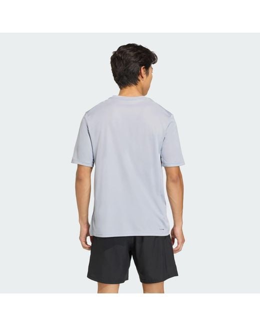 Adidas White Workout Essentials Base T-Shirt for men