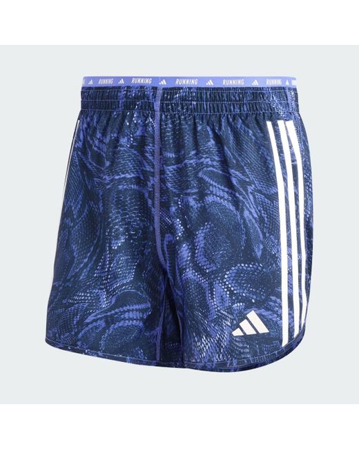 Pantalón Corto Own The Run Excite Allover Print Aeroready Adidas de hombre de color Blue