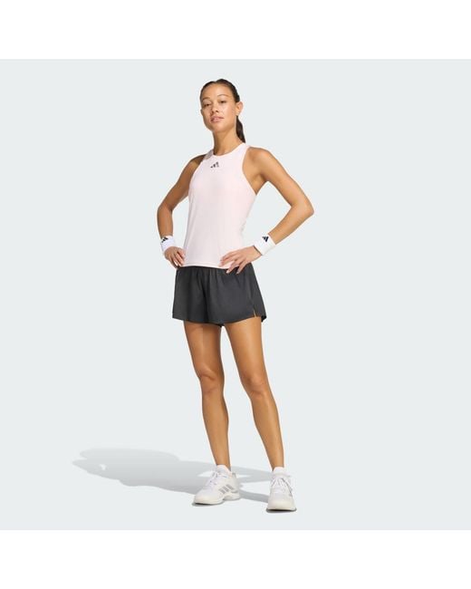 Adidas White Tennis Climacool Y-Tank Top