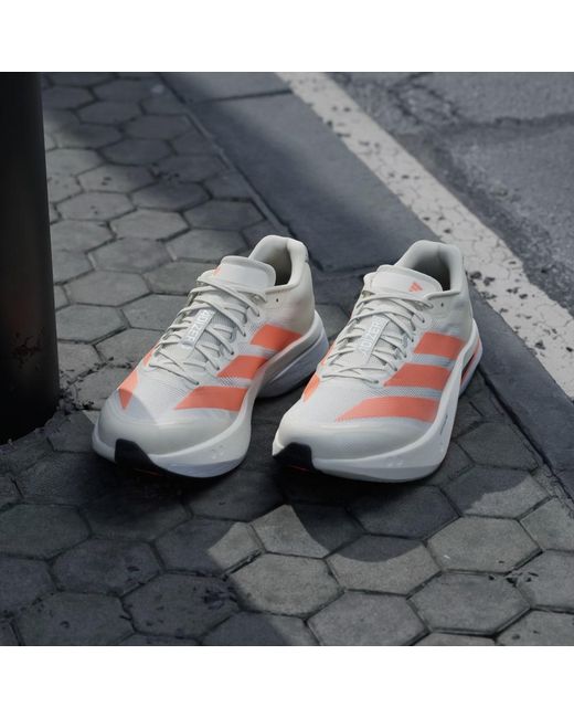 Adidas Pink Adizero Boston 13 Shoes for men