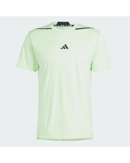 Adidas Green Designed For Training Workout T-shirt for men