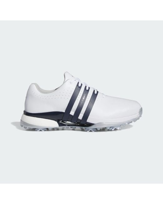 Adidas White Tour360 24 Wide Golf Shoes for men