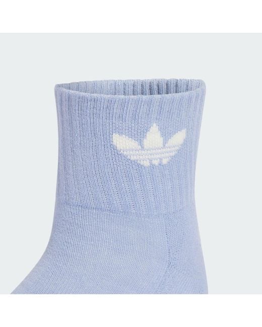 Adidas Originals Blue Mid Ankle Socks 6 Pairs