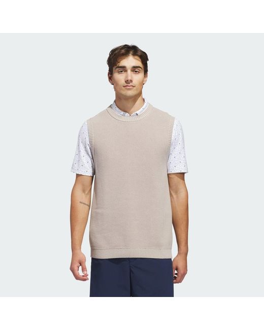 Adidas White Ultimate365+ Knit Vest for men