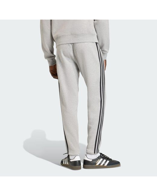 Adidas Gray 3-Stripes Sweatpants for men